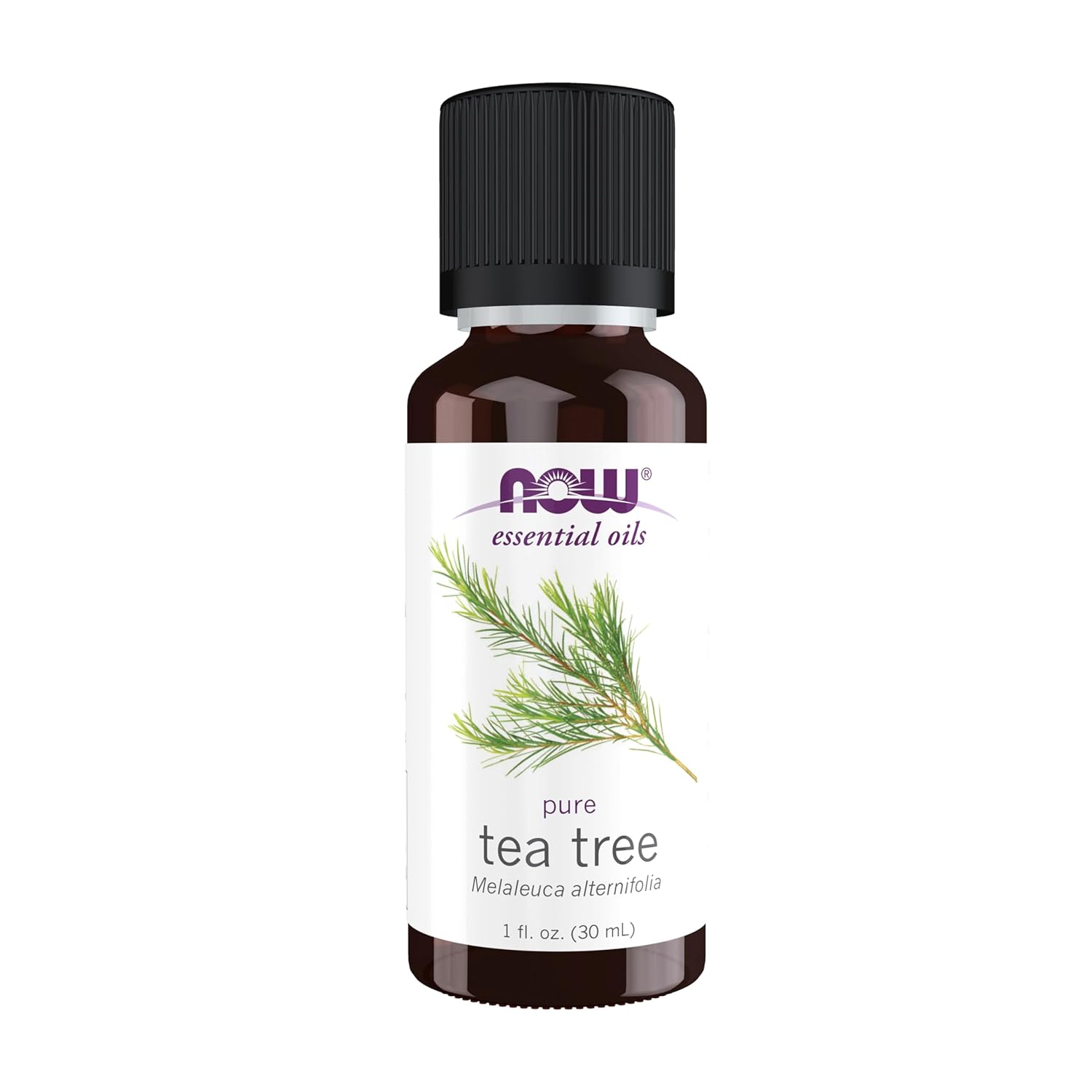 NOW Essential Oils, Tea Tree Oil, Cleansing Aromatherapy Scent, Steam Distilled, 100% Pure, Vegan, Child Resistant Cap, 1-Ounce